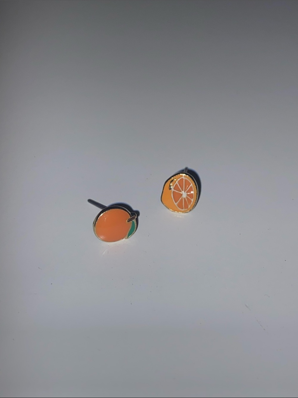 Cute Orange Fruit Stud Earrings